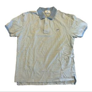 Southern Tide Striped Polo - Light Blue - Large
